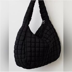 Free People FP Movement Quilted Carryall Black